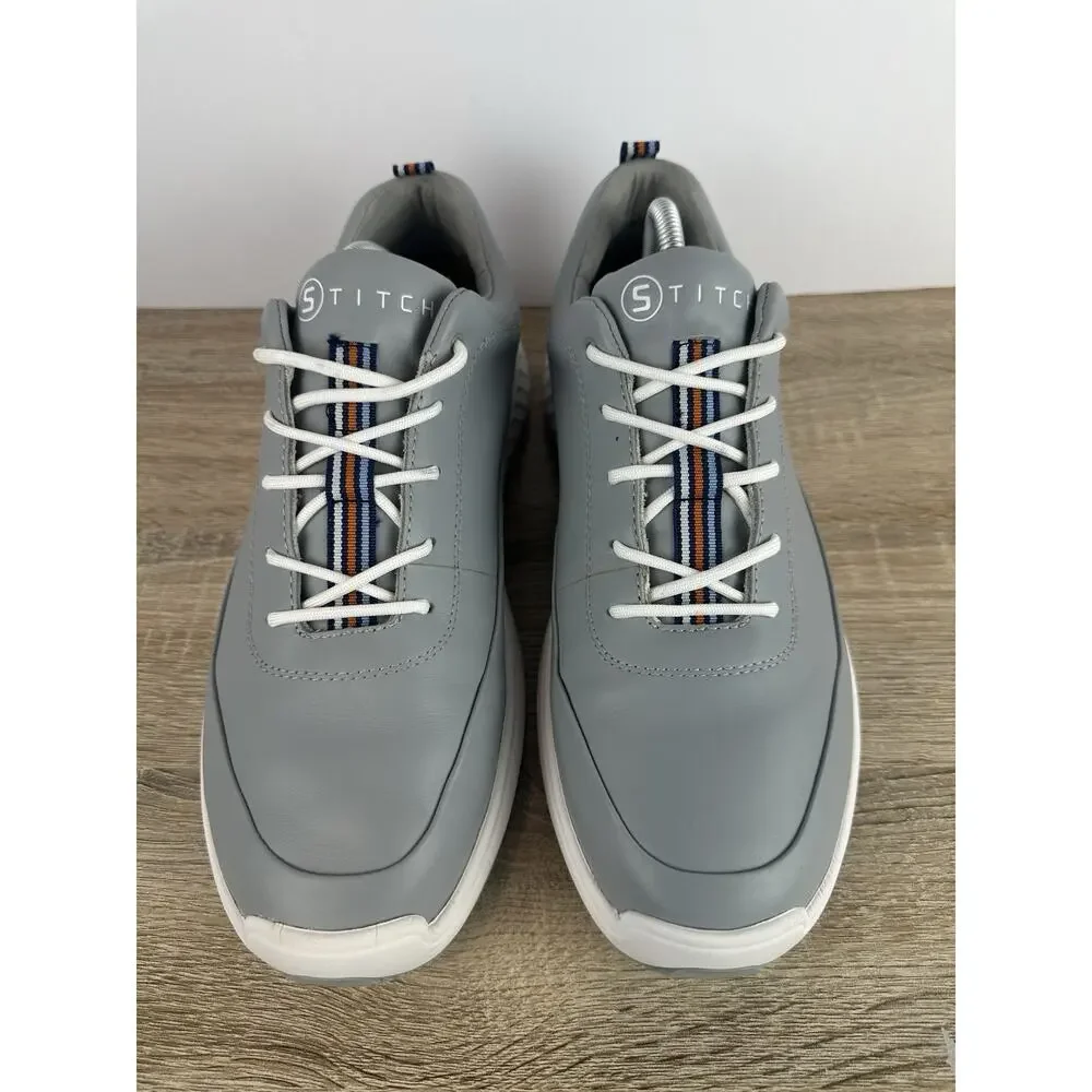 STITCH SL Pace Fadeaway Golf Shoes Gray Leather Spikeless Men’s Size 10.5